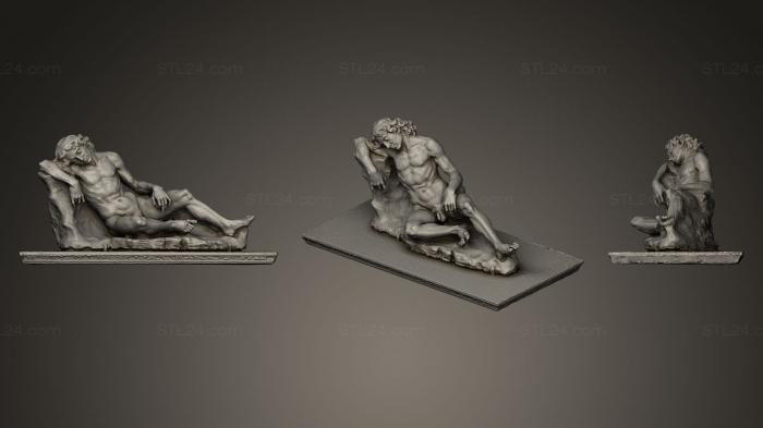 Статуи античные и исторические (Спящий юноша, STKA_0996) 3D модель для ЧПУ станка